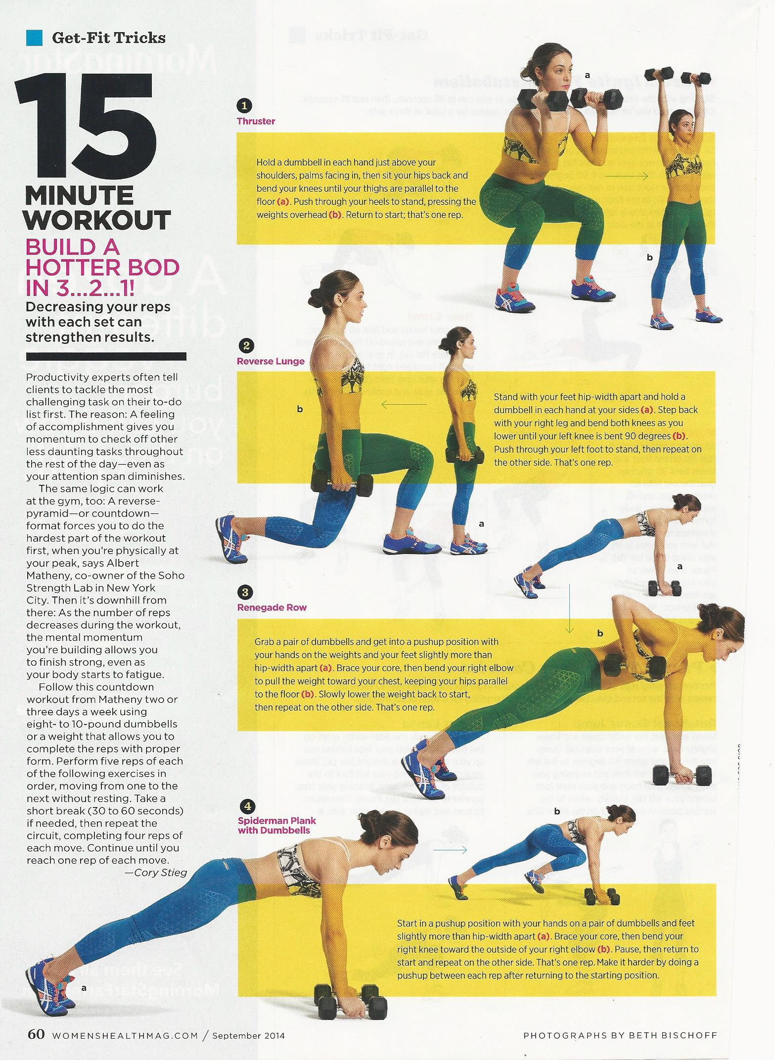 Best The womens health big book of 15 minute workouts 