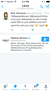 Reebok Tweet