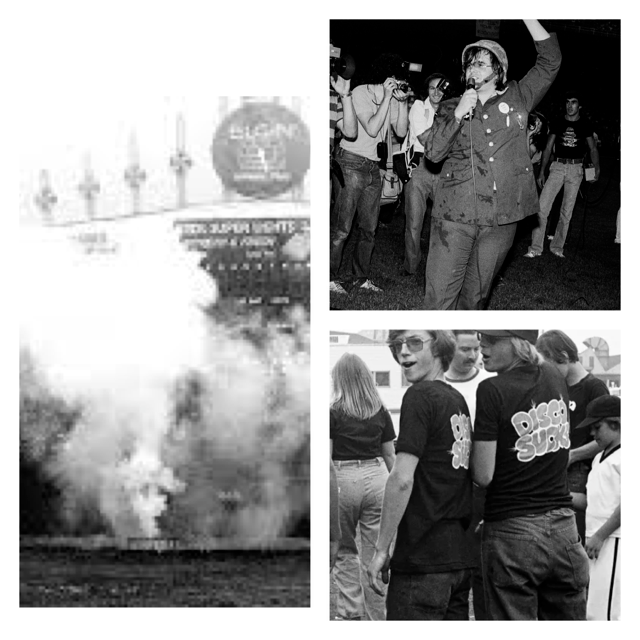 Disco Demolition Night at Comiskey Park in Chicago 1979 